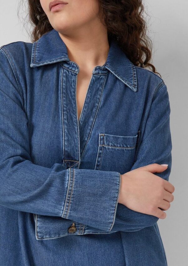 Denim-Kleid mit Eingrifftaschen