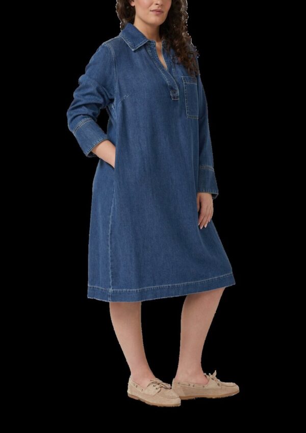 Denim-Kleid mit Eingrifftaschen