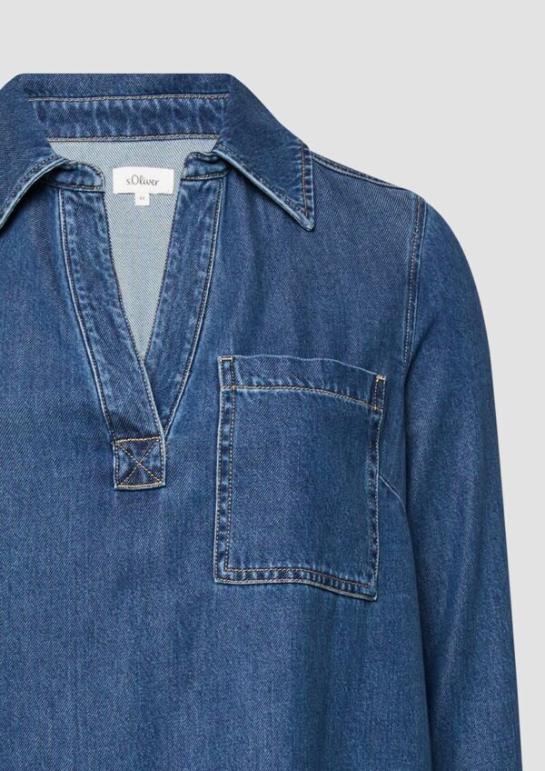 Denim-Kleid mit Eingrifftaschen