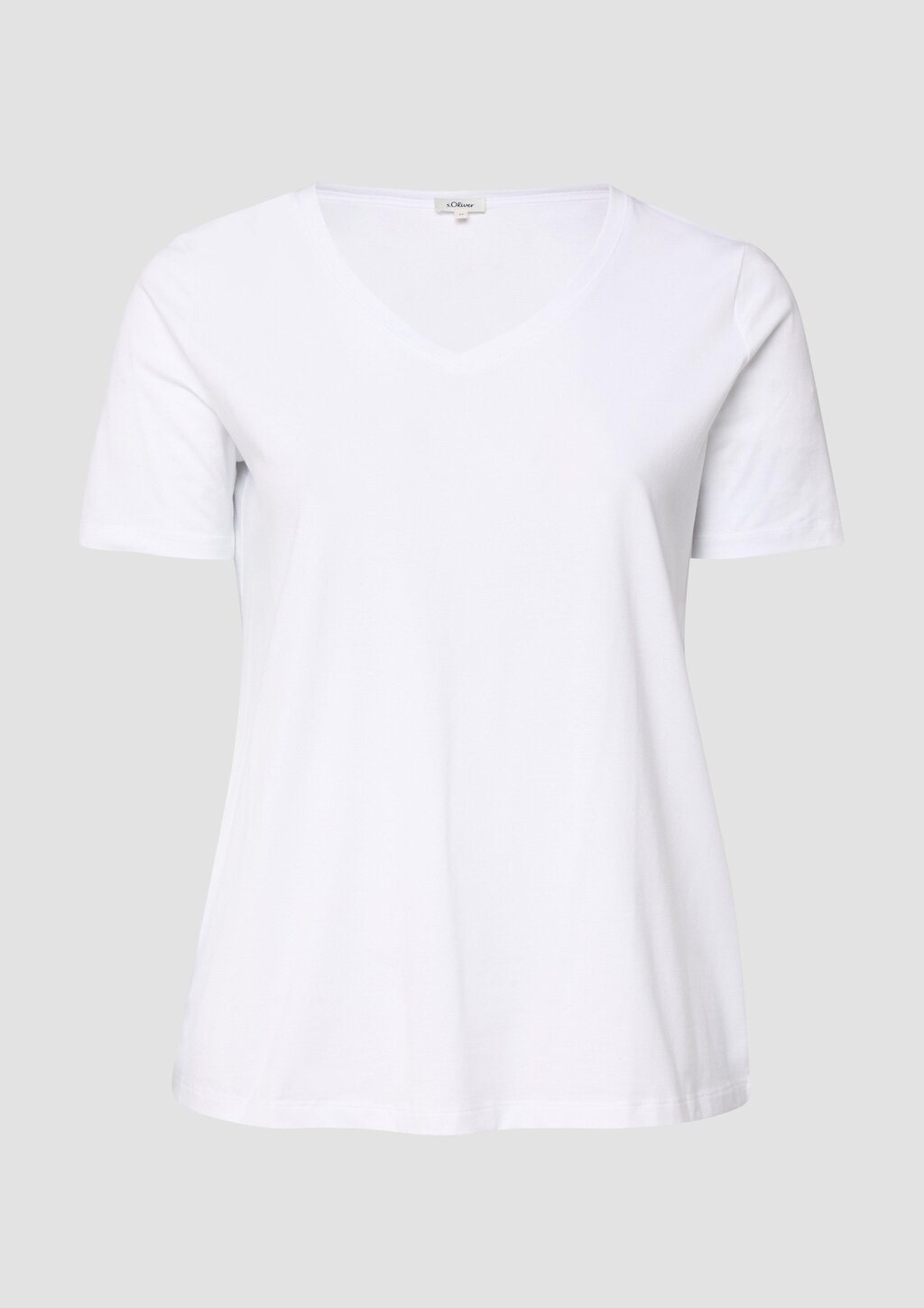 Basic T-Shirt mit V-Ausschnitt