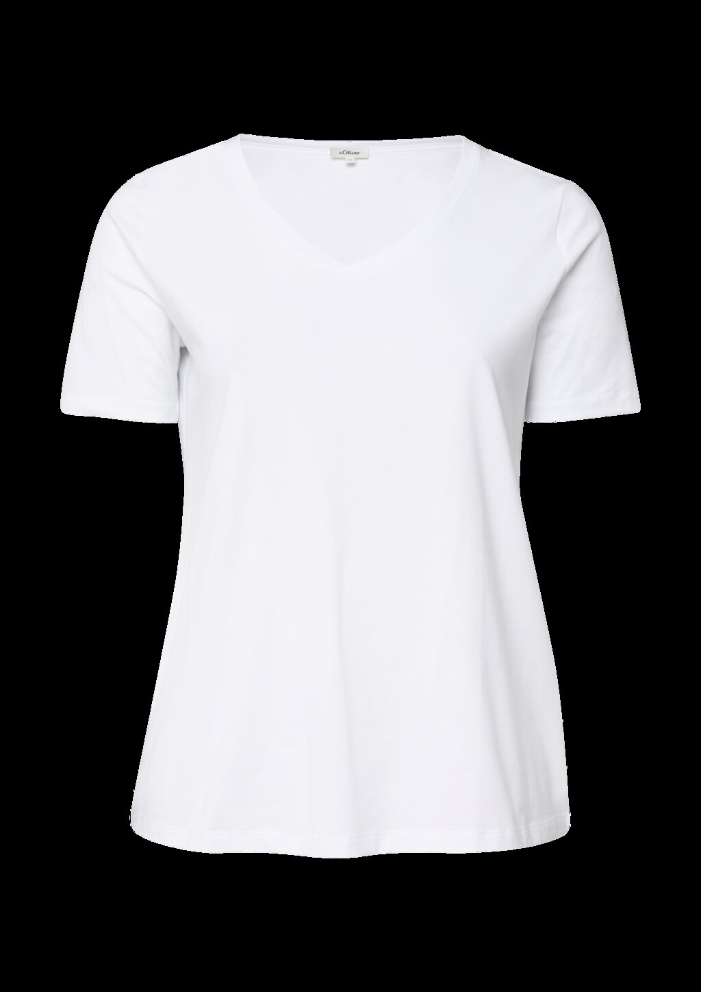 Basic T-Shirt mit V-Ausschnitt