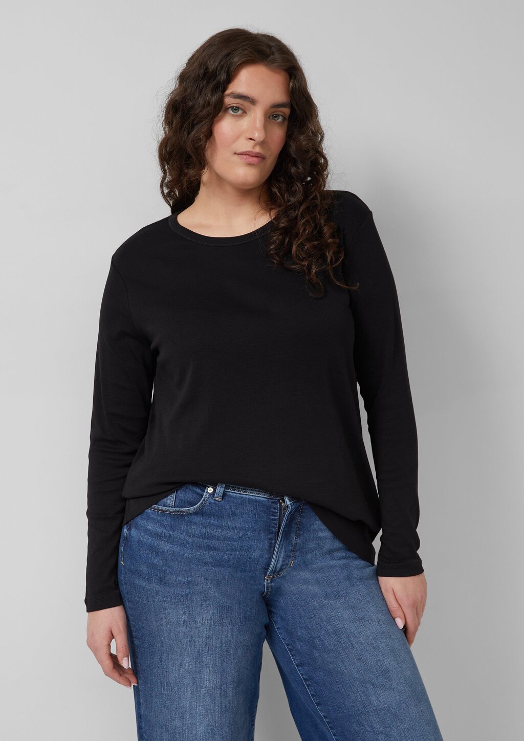 Basic Longsleeve aus Baumwolle