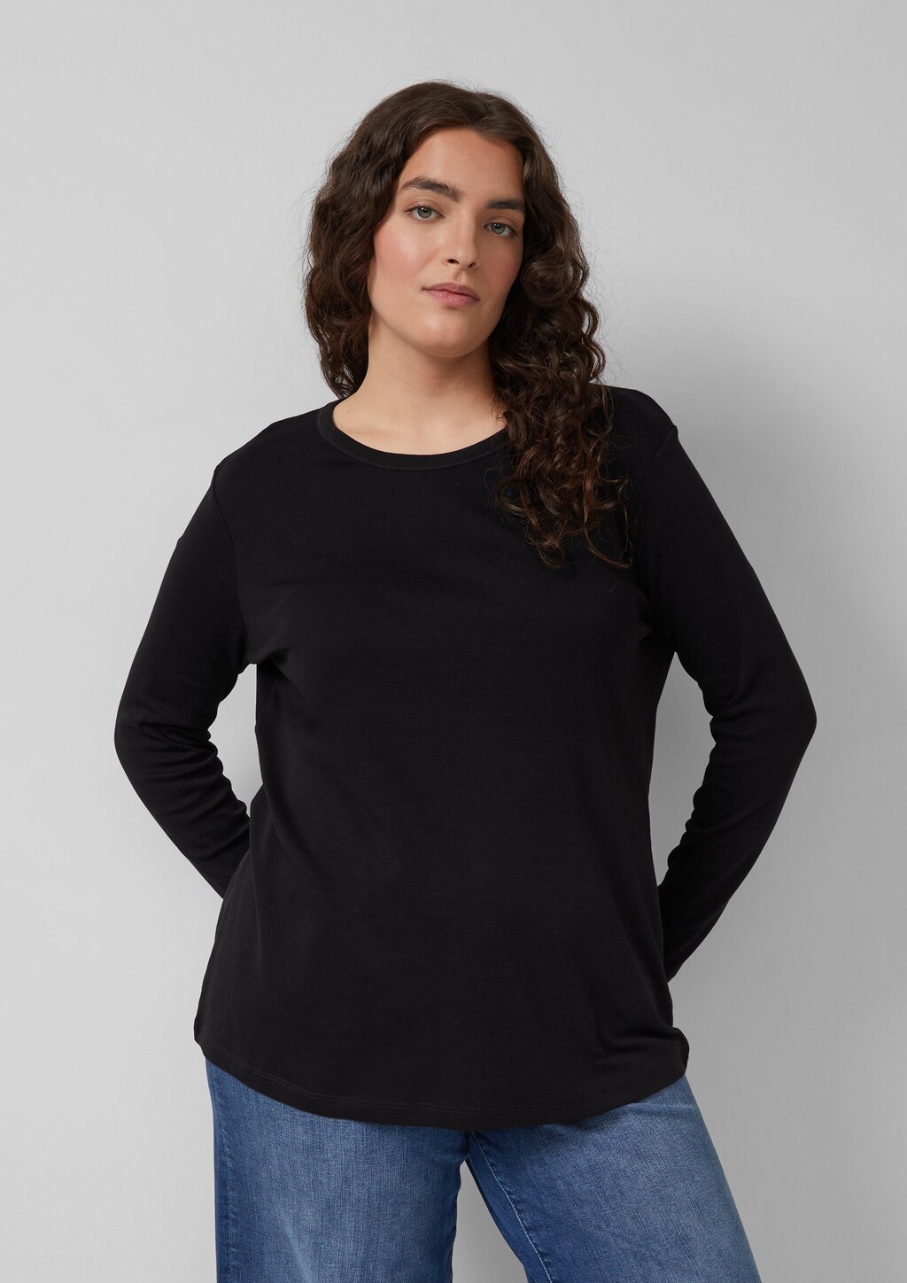 Basic Longsleeve aus Baumwolle