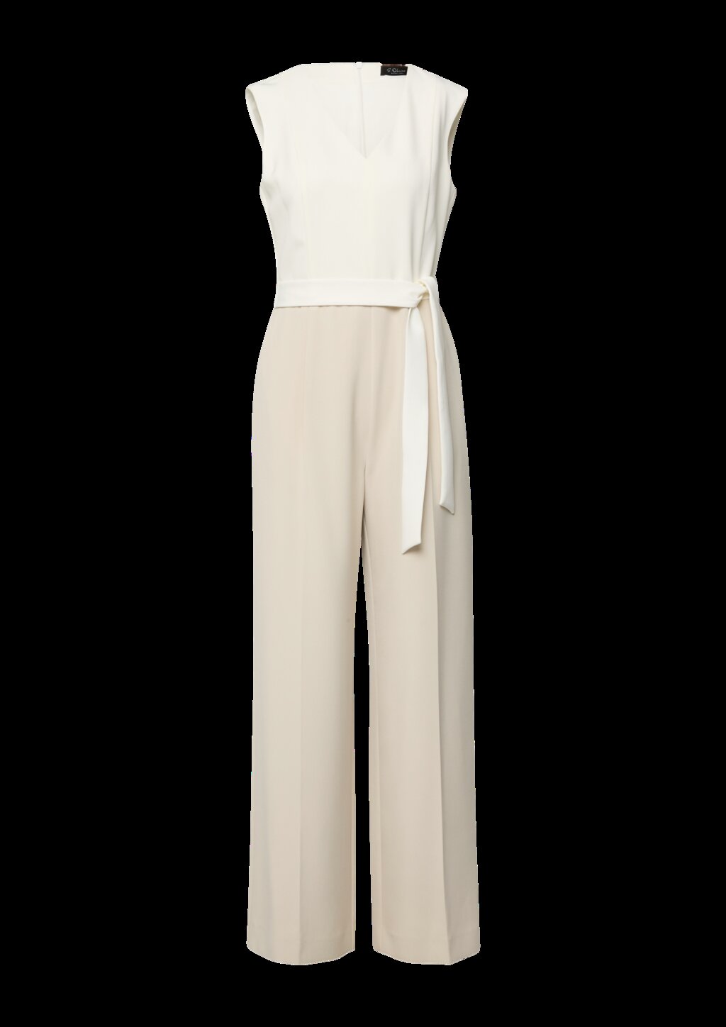 Ärmelloser Jumpsuit mit Bindegürtel