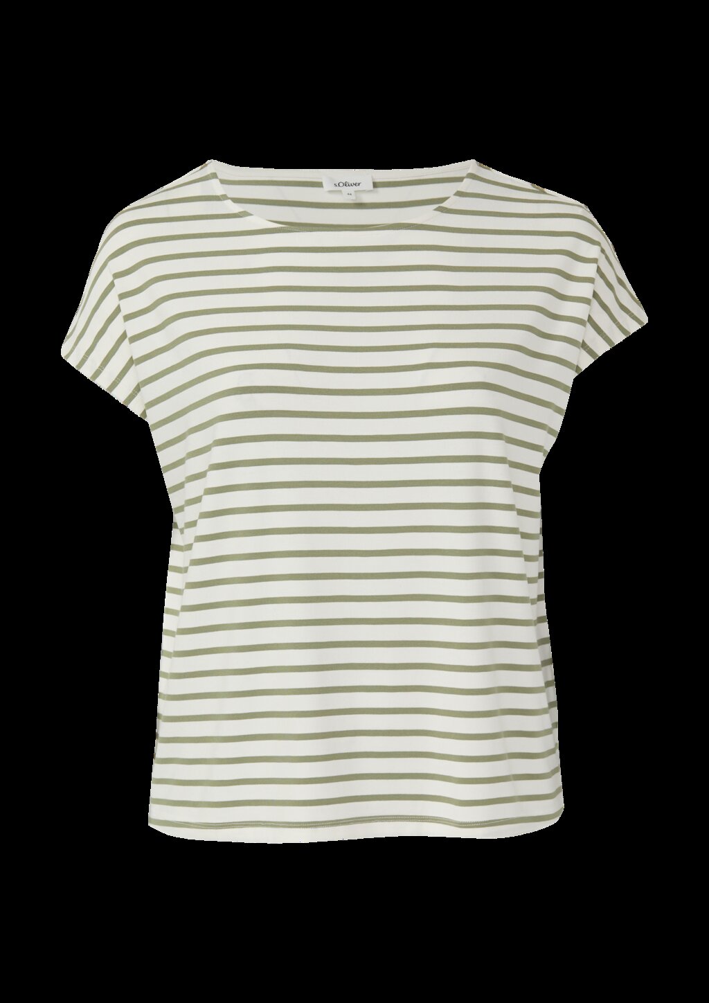 Fließendes Jersey-Shirt mit überschnittenen Schultern