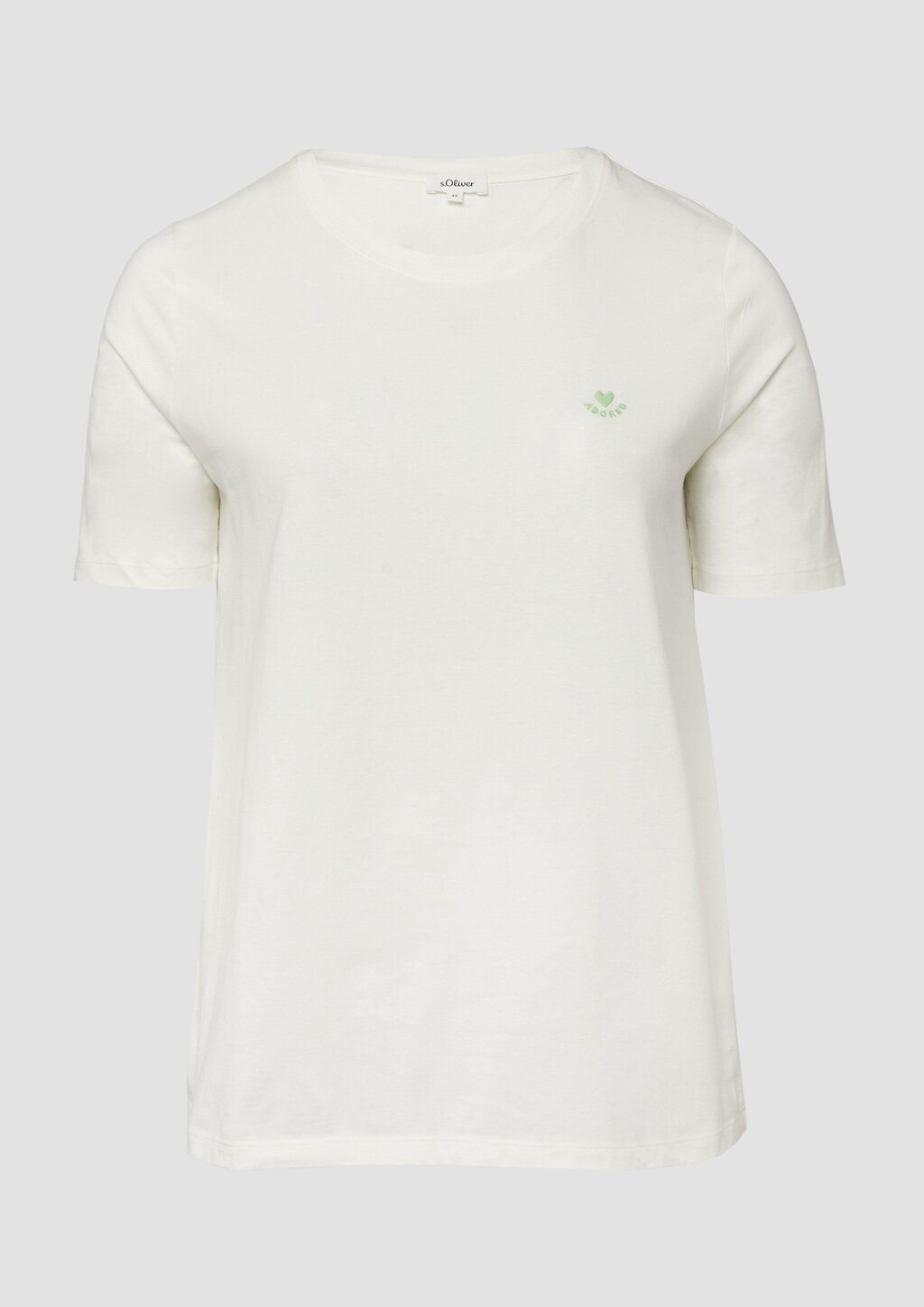 T-Shirt mit Herz-Stickerei