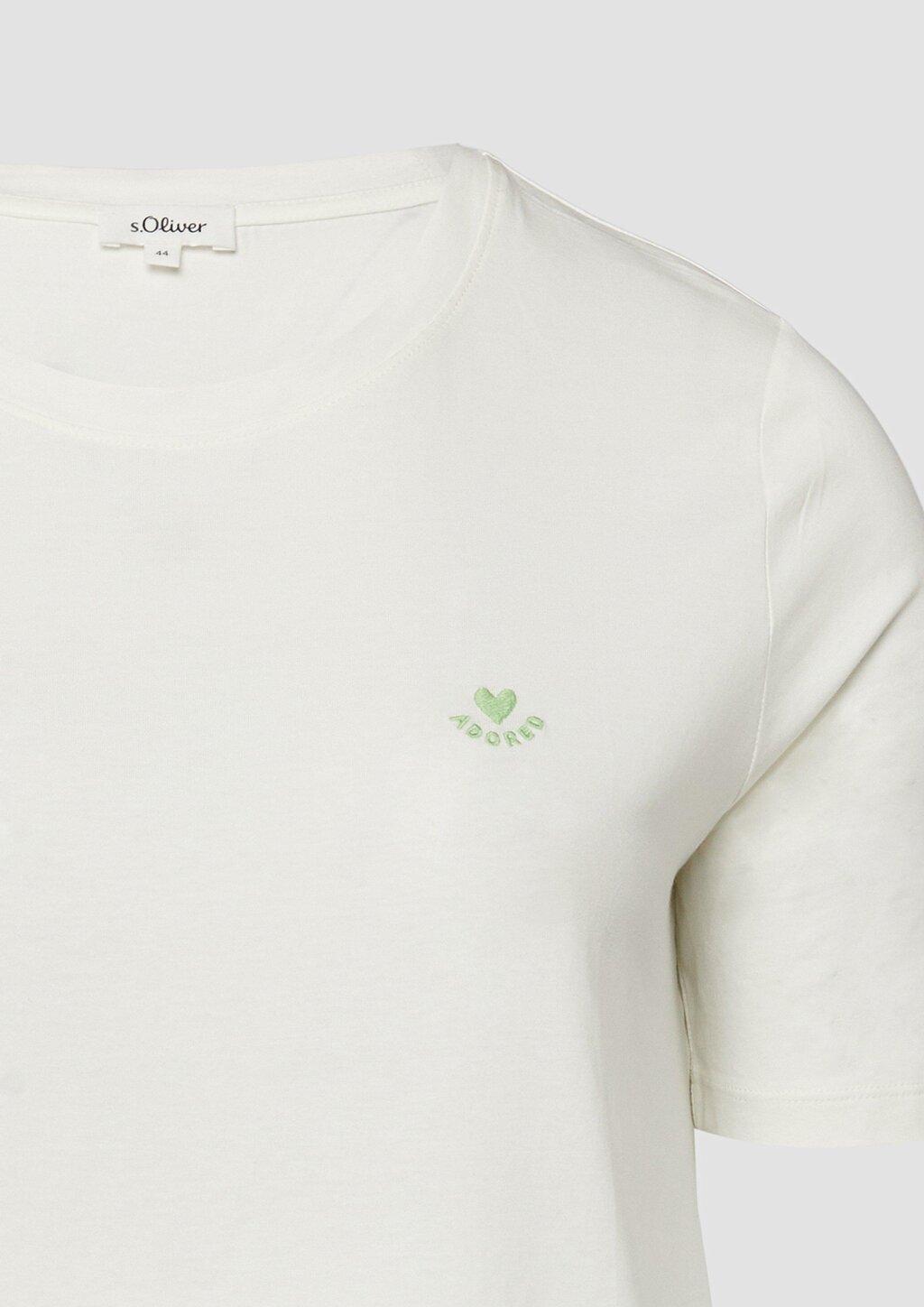 T-Shirt mit Herz-Stickerei