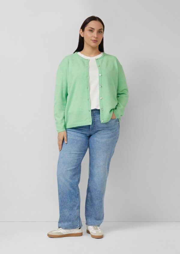 Flauschige Baumwollmix-Strickjacke