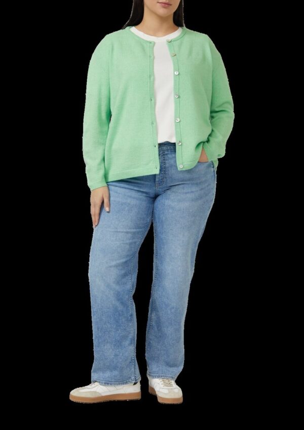 Flauschige Baumwollmix-Strickjacke