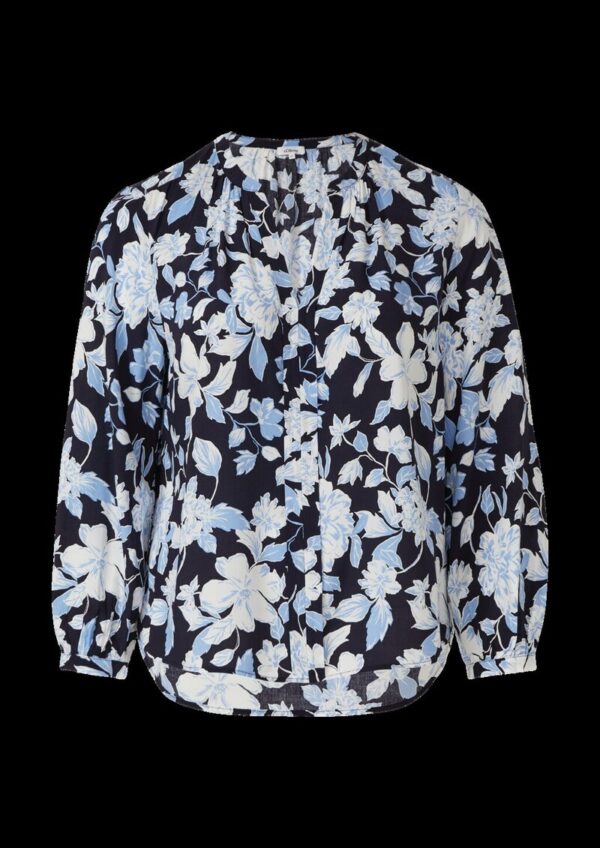 Fließende Viskose-Bluse mit All-over-Print
