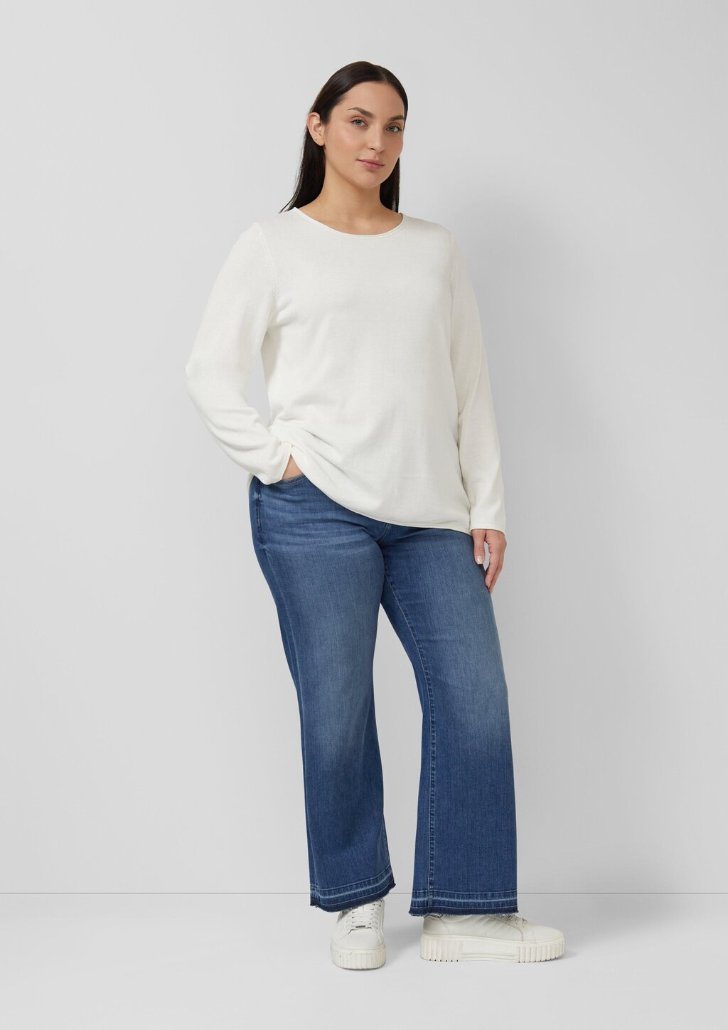 Strickpullover aus Baumwoll-Viskose-Mix