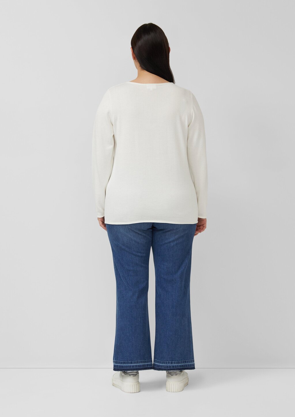 Strickpullover aus Baumwoll-Viskose-Mix