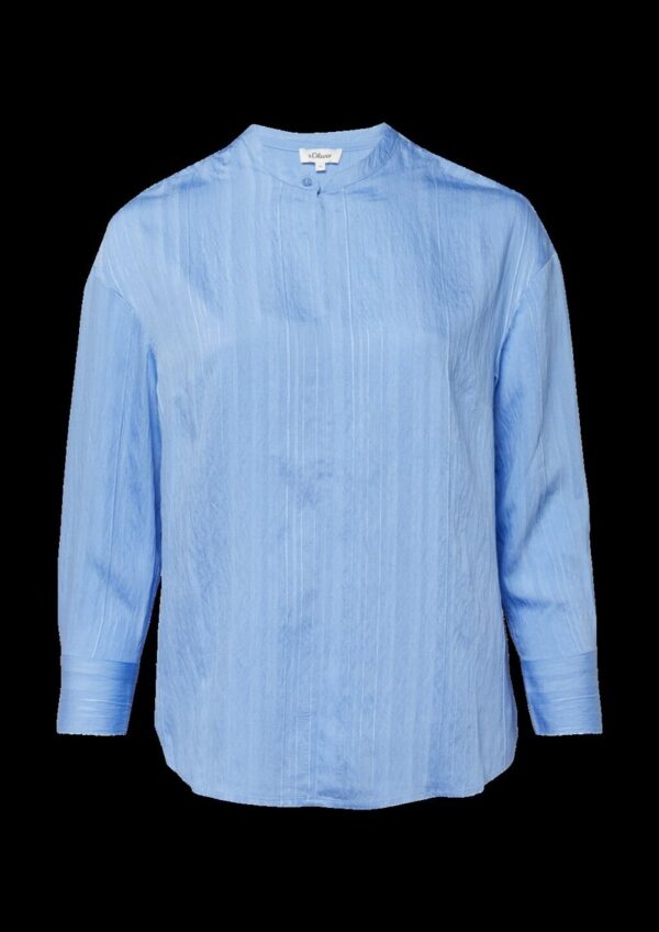 Strukturierte Viskosemix-Bluse im Relaxed Fit