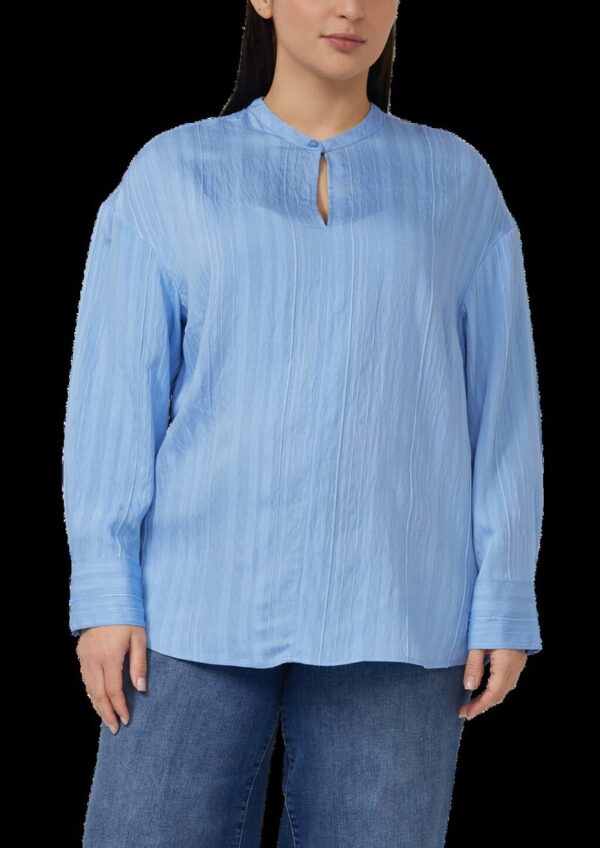 Strukturierte Viskosemix-Bluse im Relaxed Fit