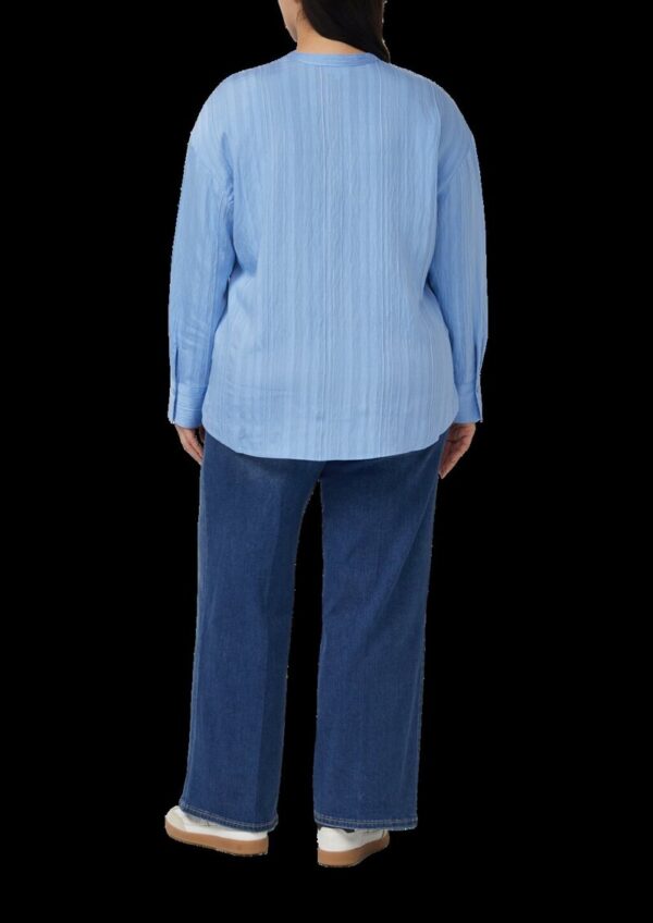 Strukturierte Viskosemix-Bluse im Relaxed Fit