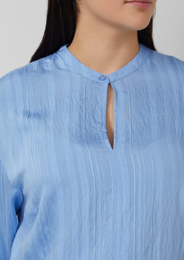 Strukturierte Viskosemix-Bluse im Relaxed Fit