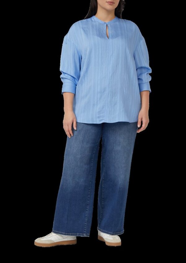 Strukturierte Viskosemix-Bluse im Relaxed Fit