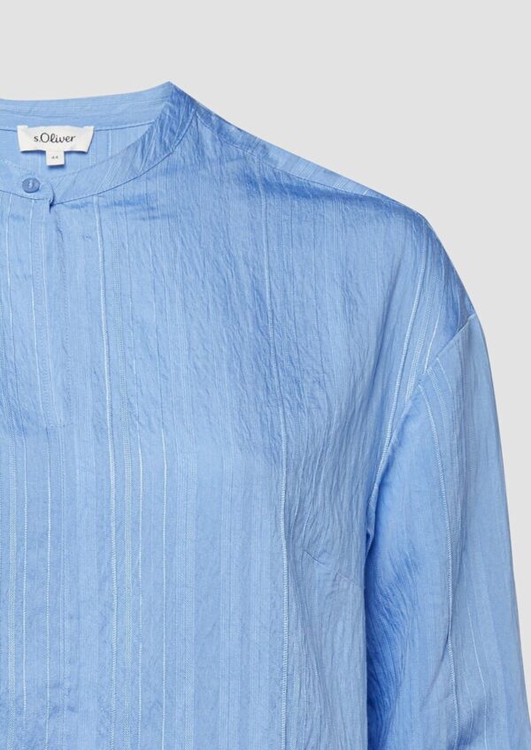 Strukturierte Viskosemix-Bluse im Relaxed Fit