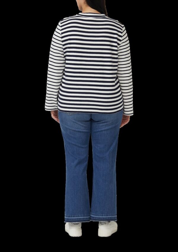 Verkürztes Jersey-Sweatshirt im Streifenmix