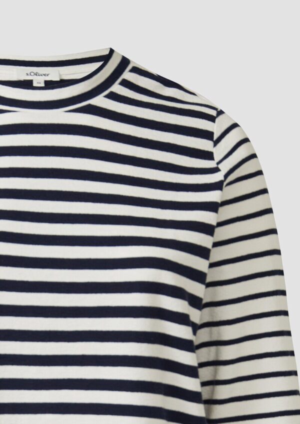 Verkürztes Jersey-Sweatshirt im Streifenmix