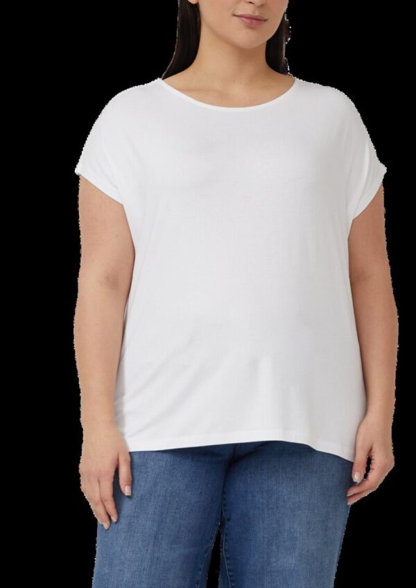 Fließendes Jersey-Shirt mit überschnittenen Schultern