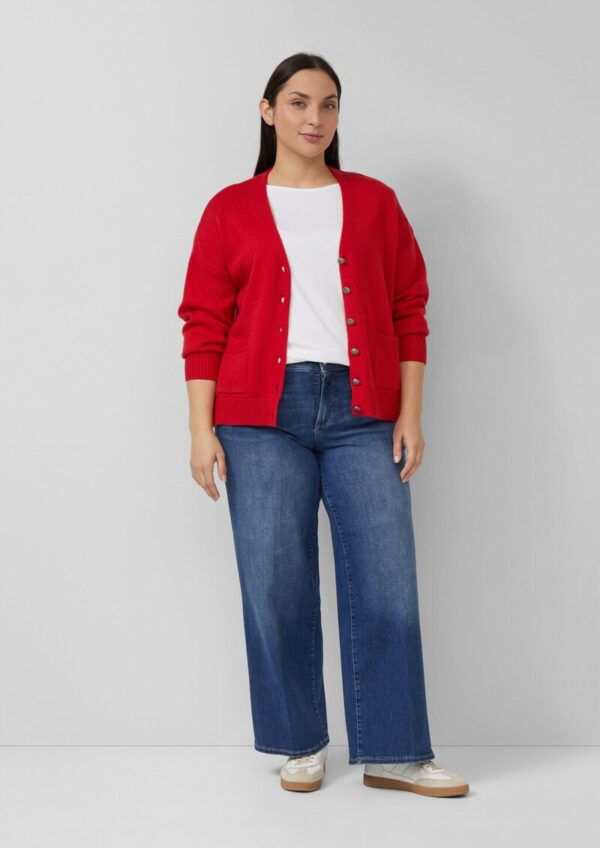 Fließendes Jersey-Shirt mit überschnittenen Schultern