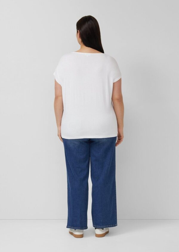 Fließendes Jersey-Shirt mit überschnittenen Schultern