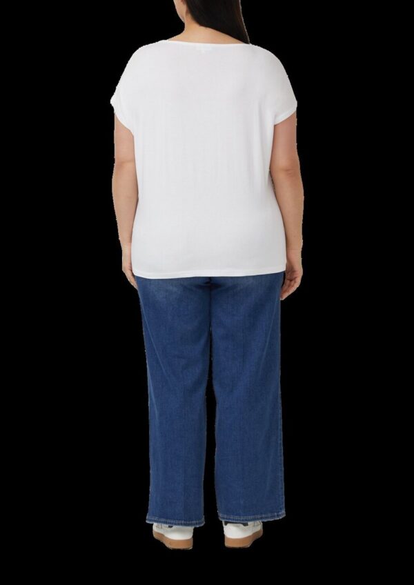 Fließendes Jersey-Shirt mit überschnittenen Schultern