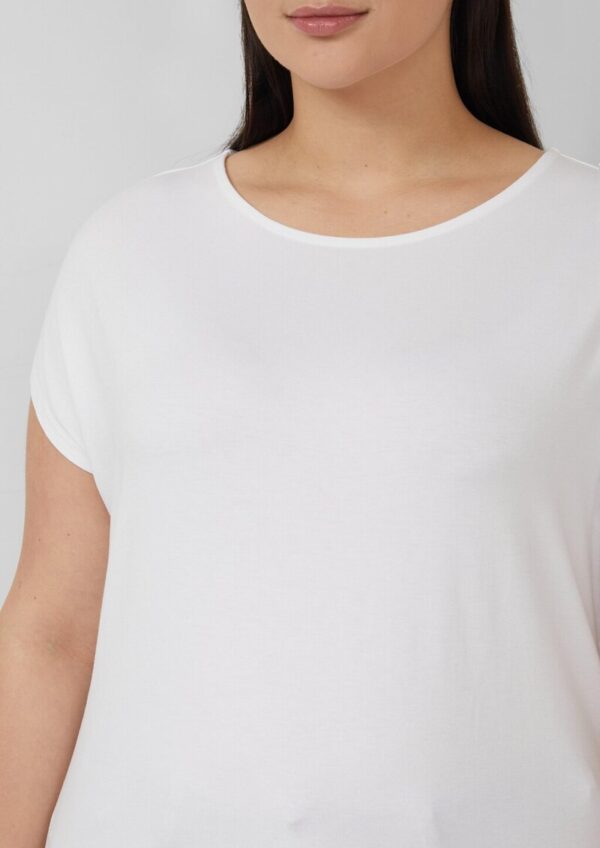 Fließendes Jersey-Shirt mit überschnittenen Schultern