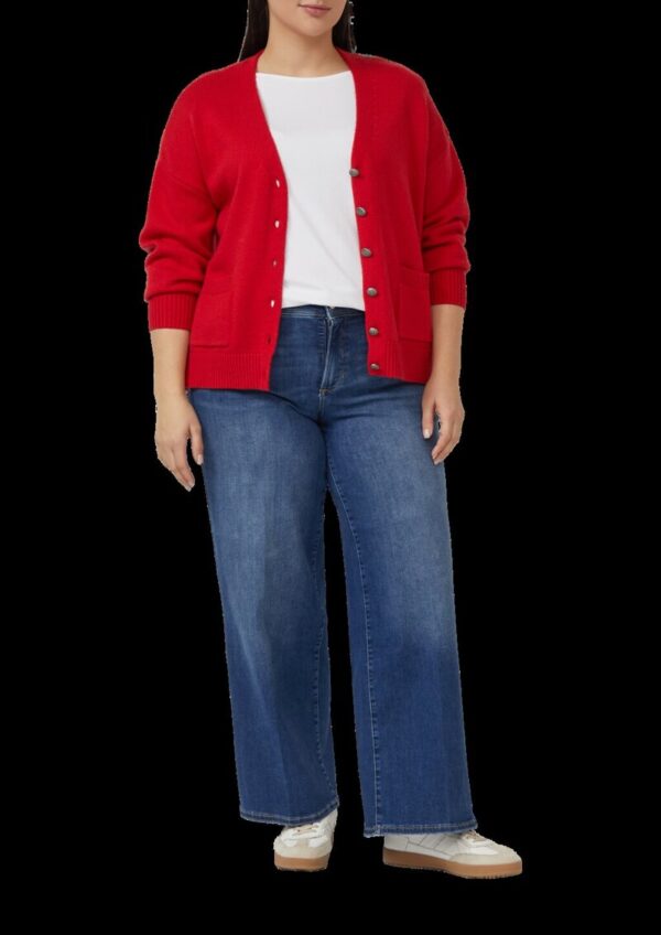 Fließendes Jersey-Shirt mit überschnittenen Schultern