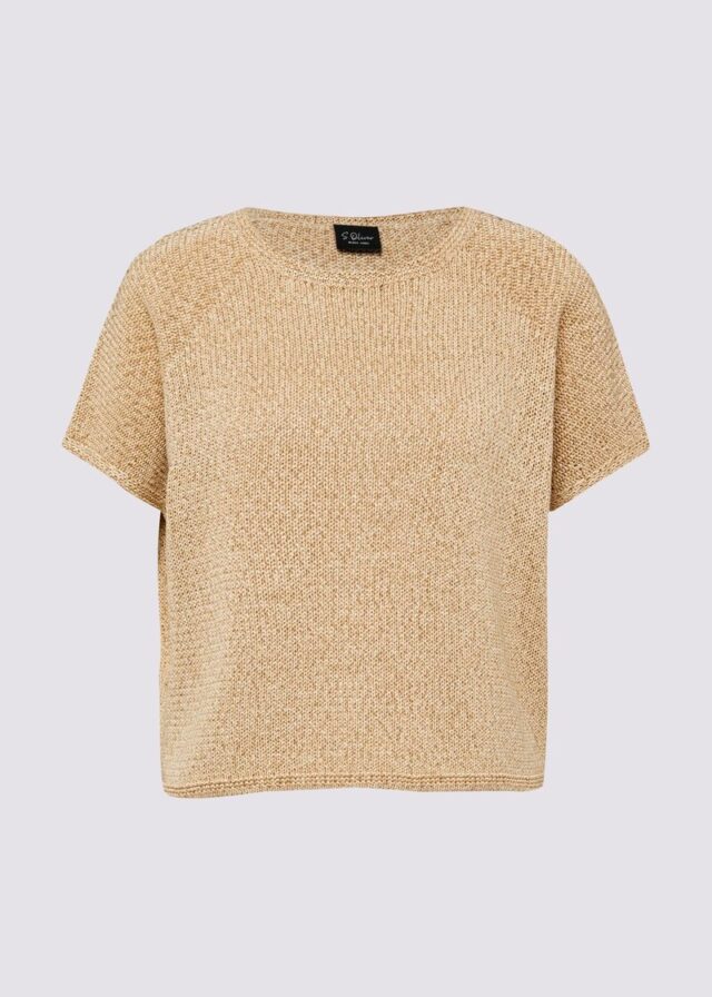 Ärmelloser Strickpullover im Relaxed Fit mit U-Boot-Ausschnitt