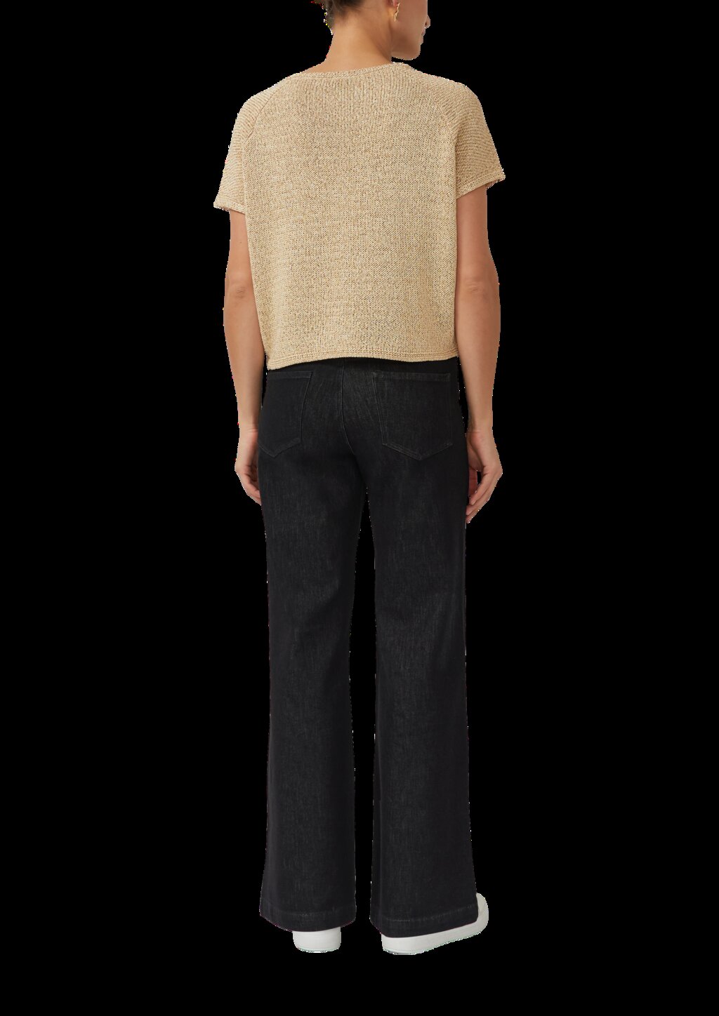 Ärmelloser Strickpullover im Relaxed Fit mit U-Boot-Ausschnitt