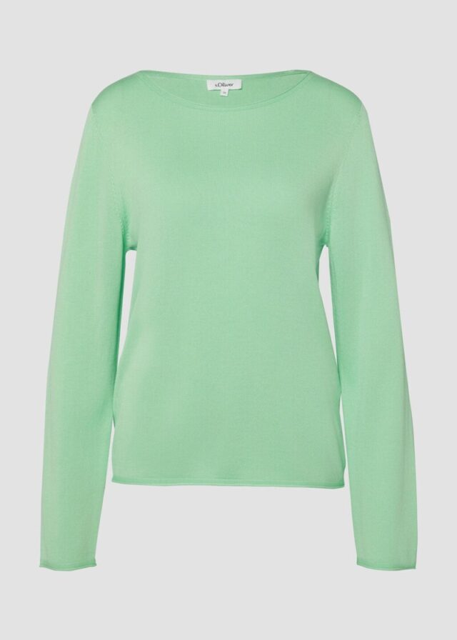 Feinstrickpullover mit Rundhalsausschnitt