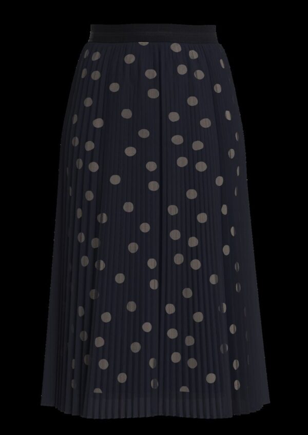 Plissierter Mesh-Midirock mit Jerseyfutter