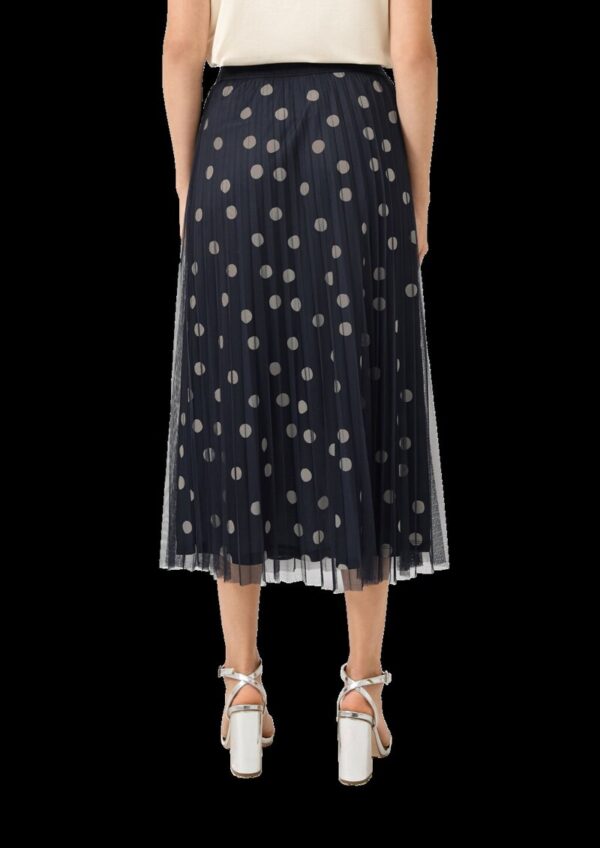 Plissierter Mesh-Midirock mit Jerseyfutter