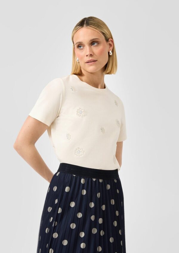 T-Shirt im Relaxed Fit mit dekorativen Blumen