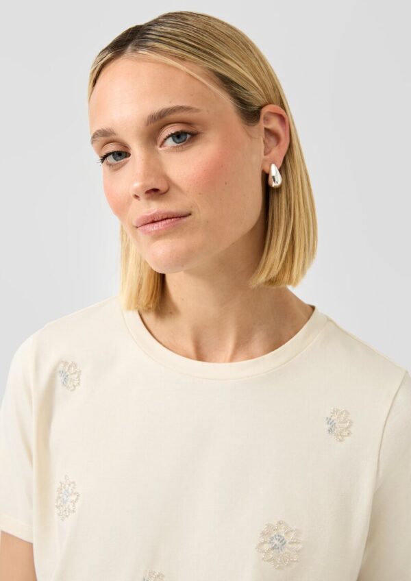 T-Shirt im Relaxed Fit mit dekorativen Blumen