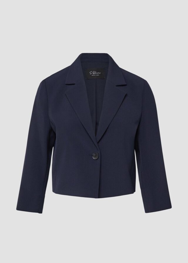 Cropped-Blazer mit 3/4-Ärmeln