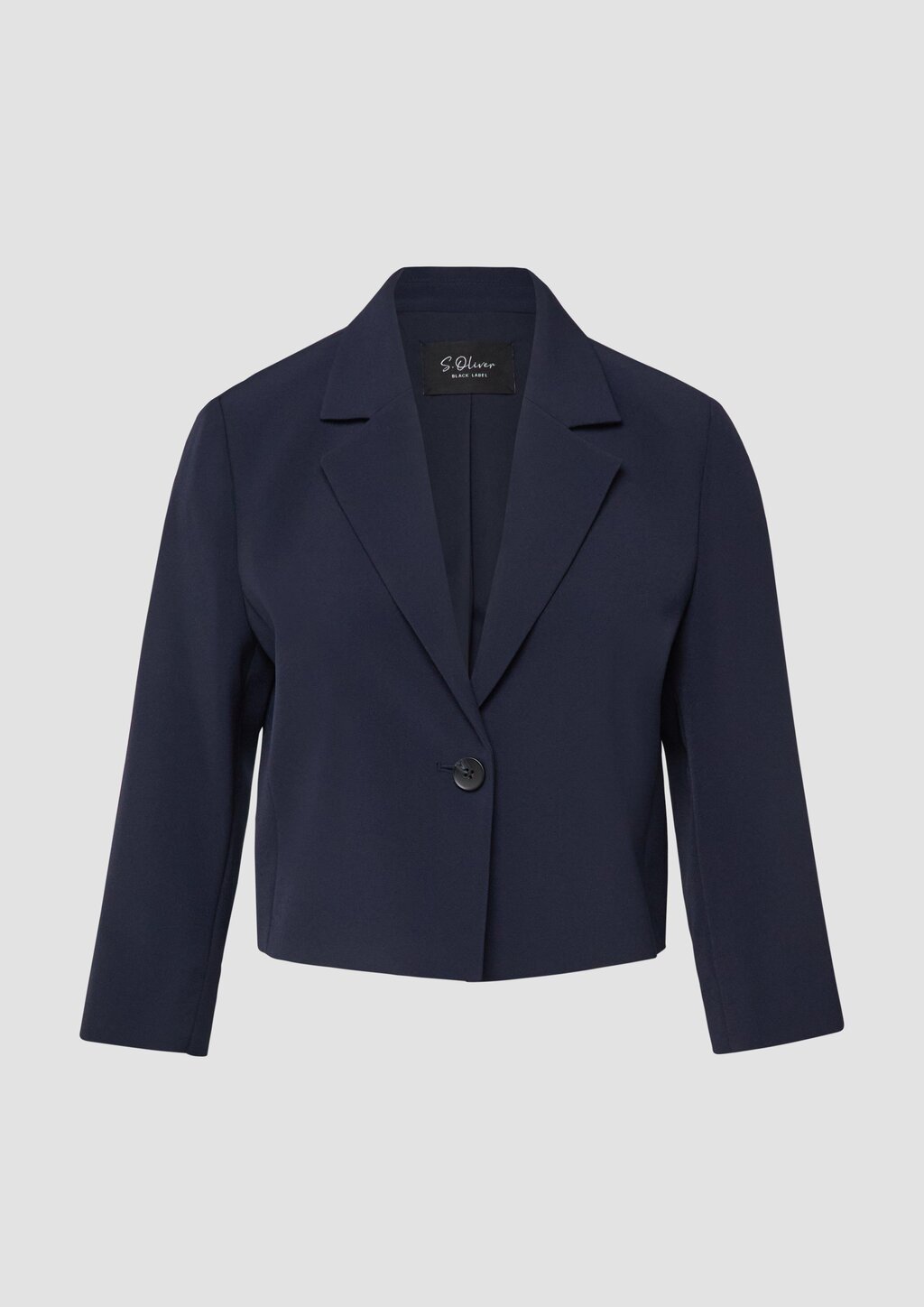Cropped-Blazer mit 3/4-Ärmeln