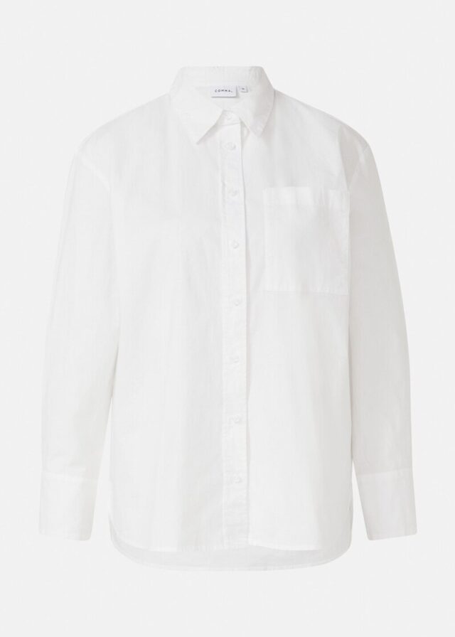 Lockere Hemdbluse aus Popeline