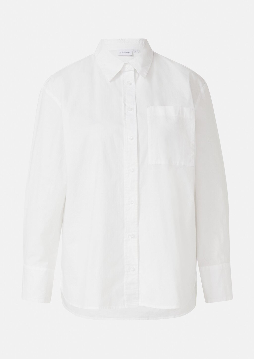 Lockere Hemdbluse aus Popeline