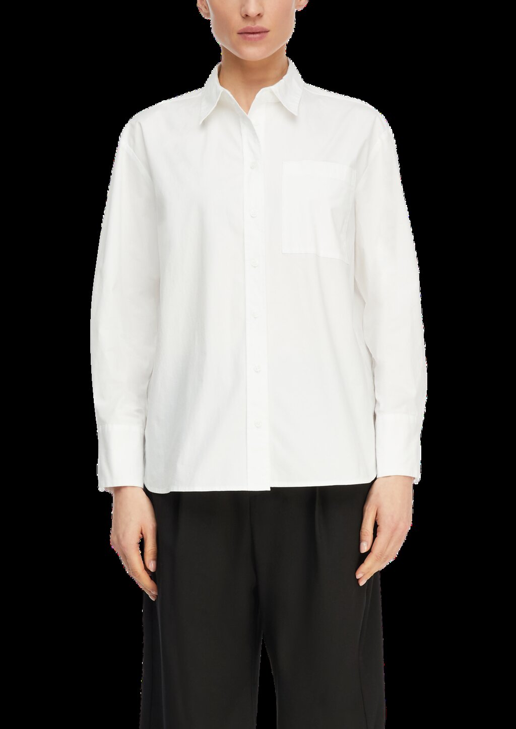 Lockere Hemdbluse aus Popeline