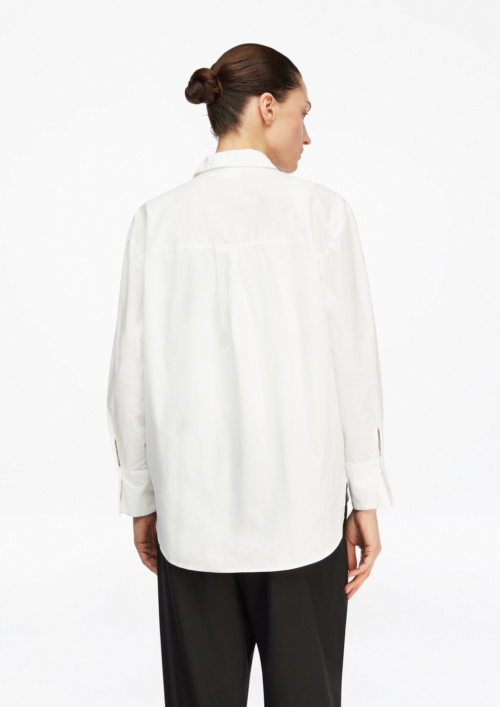 Lockere Hemdbluse aus Popeline