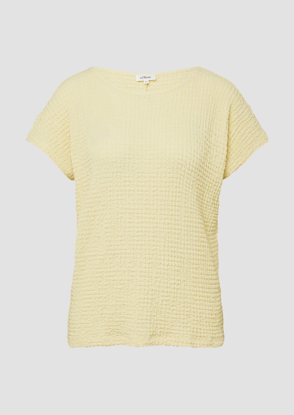 T-Shirt aus Strukturjersey mit überschnittenen Schultern