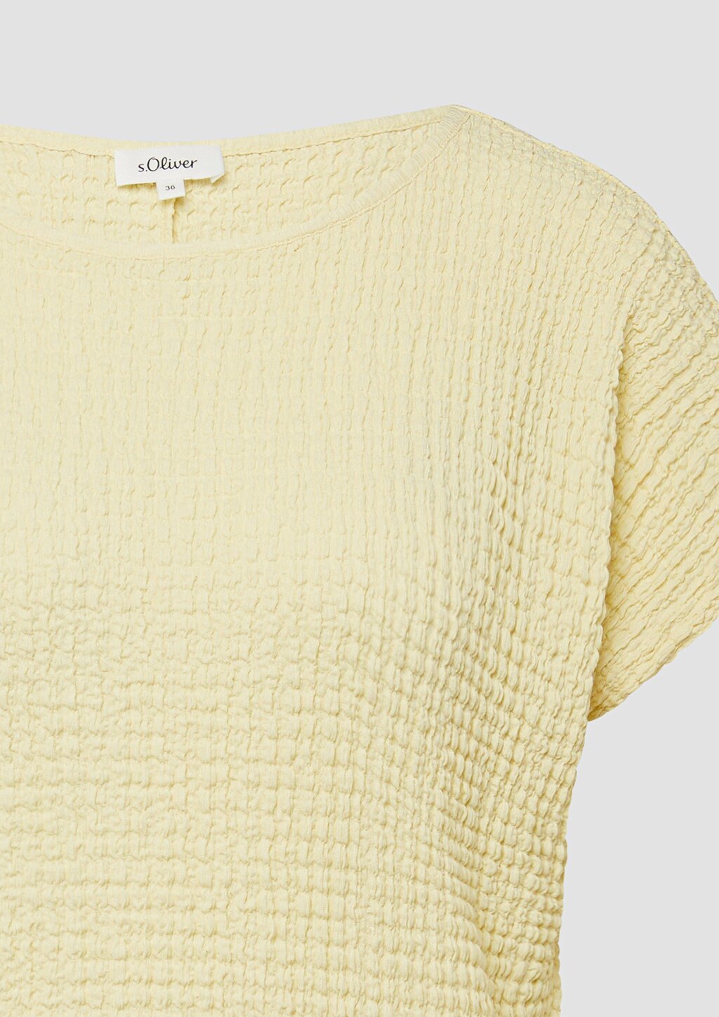 T-Shirt aus Strukturjersey mit überschnittenen Schultern