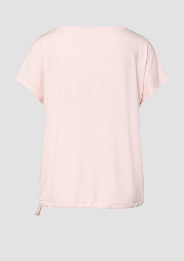 Ärmelloses Jersey-Shirt mit U-Boot-Ausschnitt und Frontprint