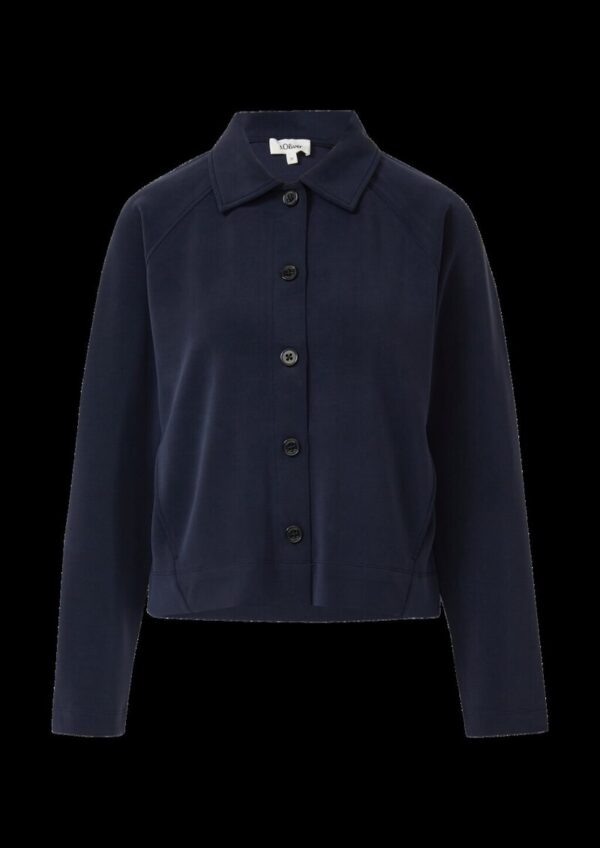 Verkürzte Sweatshirt-Jacke aus Scuba