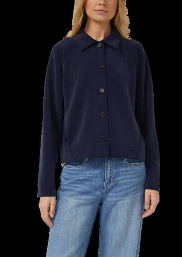 Verkürzte Sweatshirt-Jacke aus Scuba