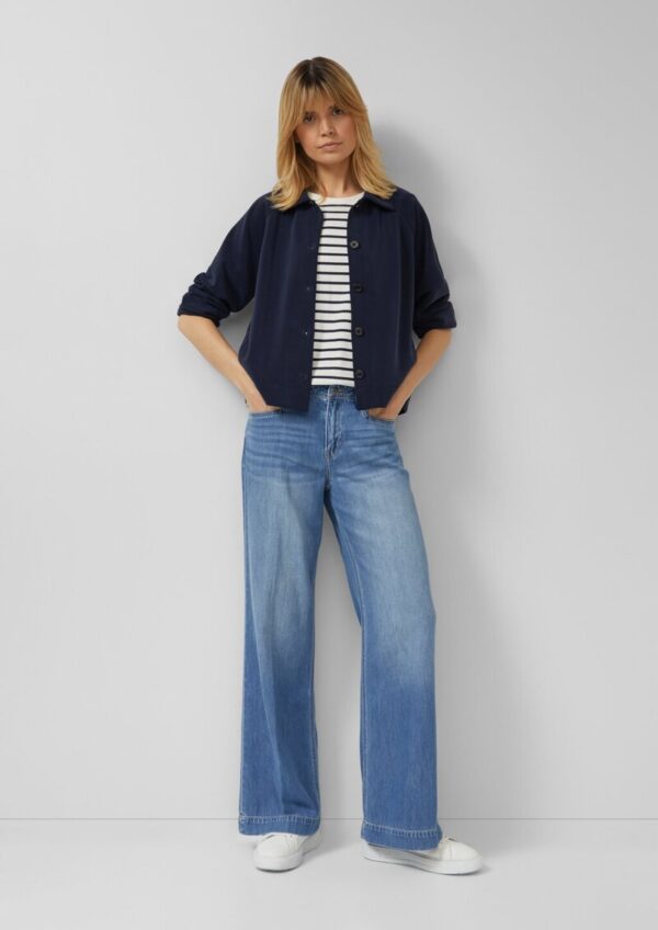 Verkürzte Sweatshirt-Jacke aus Scuba