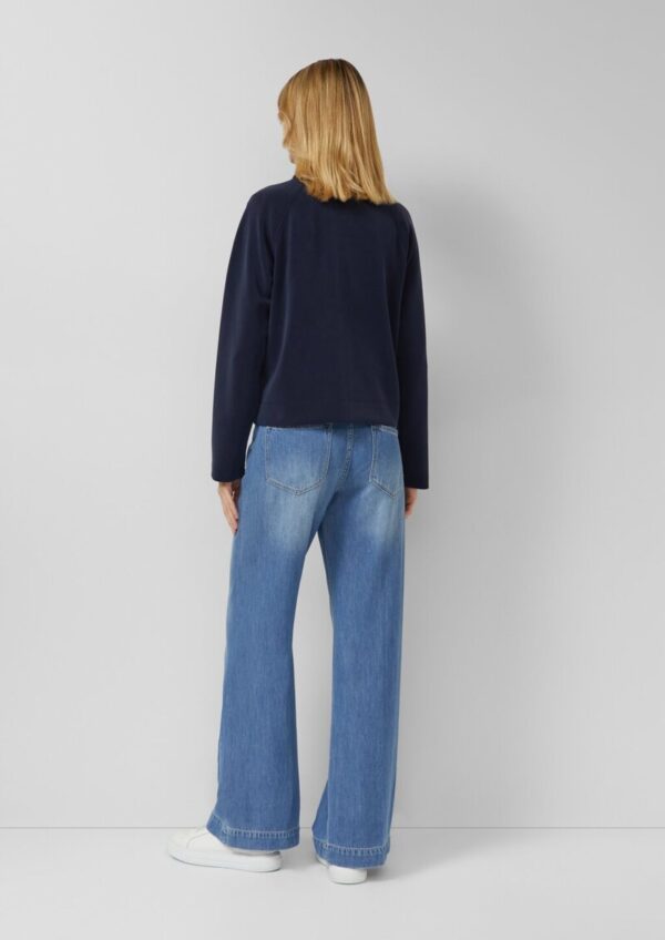 Verkürzte Sweatshirt-Jacke aus Scuba